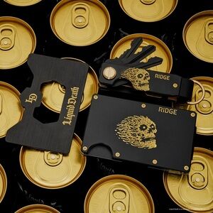 Ridge + Liquid Death Daily Driver Kit, Wallet, KeyCase and Tool, Ltd Edition,NWT